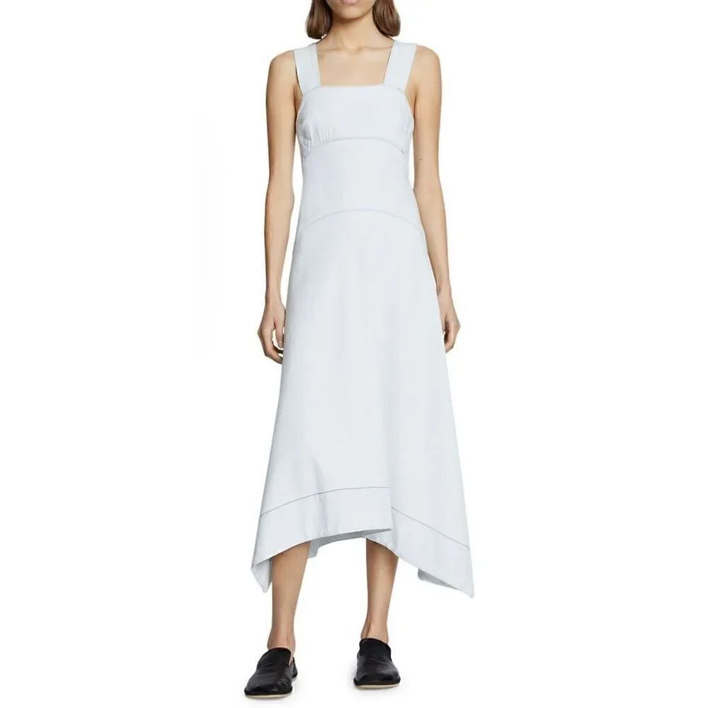 Proenza Schouler White Label Chambray High-Low Midi Dress NWT Size 6